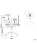 Beliani Bürostuhl PAWNEE in Grün/Schwarz - (W) 62 x (H) 88 x (L) 43 cm