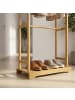 relaxdays Kleiderständer in Natur - (B)48 x (H)169 x (T)31 cm