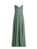 Vera Mont Abendkleid mit Wasserfallausschnitt in Foggy Green
