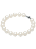Lulu & Jane Perlen-Armband Messing Muschelkernperle in weiß