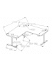MCW Eck-Schreibtisch D40, Eiche-Dekor, anthrazit-grau