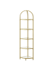VASAGLE Bücherregal Baris in Gold - (B)28 x (H)158 x (T)28 cm