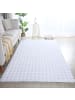 KADIMA DESIGN Teppich Waschbar Hochflor Uni Polyester Wohnzimmer in Weiß