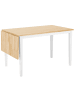 Beliani Klappbarer Tisch LOUISIANA in Weiß/Braun - (W) 75 x (H) 74 x (L) 120 cm