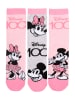 Disney 3er Pack Disney Minnie Mouse Socken Kindersocken Sneaker Söckchen in rosa