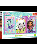 Puzzle 3x50 - Lerne Gabby und das Gabbys Puppenhaus kennen Trefl 34876