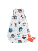 Schlummersack Musselin Babyschlafsack, 0.5 TOG in Hellblau-Rot