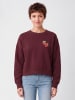 wat? Apparel Sweatshirt Strawberry in Weinrot