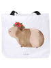 Mr. & Mrs. Panda Tote Bag Meerschweinchen Weisheit ohne Spruch in Weiß