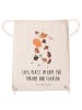 Mr. & Mrs. Panda Beutel Rucksack Kuh mit Spruch in Creme