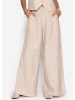 SASSYCLASSY Bundfaltenhose in Beige