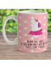 Mr. & Mrs. Panda Kindertasse Einhorn Ballerina mit Spruch in Rot Pastell