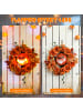 Outsunny Halloween-Kürbiskranz-44L x 9B x 44H cm-Orange