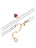 faina Women Necklace in Rose Gold White