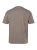 Men Plus Kurzarm T-Shirt in braun grau