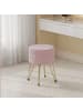 SONGMICS Sitzhocker Giana in Rosa - (B)39 x (H)44.4 x (T)39 cm