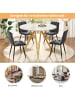 ABRIHOME Runder Esstisch mit Marmoroptik und Metallbeinen in Gold