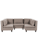 Beliani 5-tlg Modulsofa UNSTAD in Braun/Schwarz