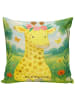 Mr. & Mrs. Panda Couchkissen Giraffe Blumenkranz Design ohne Spruch in Weiß
