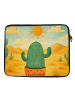 Mr. & Mrs. Panda Laptop Hülle Kaktus Sonne Design ohne Spruch in Weiß