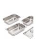 relaxdays 3 x Gastro-Behälter "GN 1/3" in Silber - (B)32,5 x (H)6,5 x (T)17,6 cm