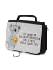 Mr. & Mrs. Panda Toilettentasche Koala Geschenk mit Spruch in Grau Pastell