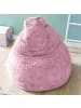 Lumaland Luxury Fluffy Sitzsack Webplüsch Beanbag - 120L Pastel Pink