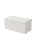 relaxdays Sitzbank in Weiß - (B)76 x (H)38 x (T)38 cm