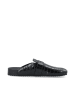 Bianco Mules in BlackCroco