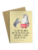Mr. & Mrs. Panda Grußkarte Pinguin mit Kind mit Spruch in Gelb Pastell