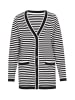 usha BLUE LABEL Women Cardigan in Black Stripes