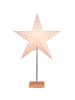 STAR Trading Stern-Tischleuchte 'Leo', Holzfuß, braun