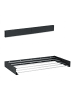 relaxdays Wand-Wäscheständer in Schwarz - 100 cm