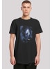F4NT4STIC Long Cut T-Shirt DC Comics Batman Arkham Asylum Joker Face Texture in schwarz