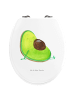 Mr. & Mrs. Panda Motiv WC Sitz Avocado Schwangerschaft ohne Spruch in Weiß