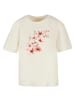 F4NT4STIC Tee Rosa Blumenzweig 3D in Whitesand