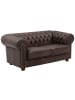 58 aufm Kessel SOFA 2-Sitzer Kath Echtleder (Antikoptik) braun