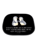 Mr. & Mrs. Panda Sonnenschutz Pinguine trösten mit Spruch in Schwarz