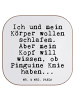 Mr. & Mrs. Panda Coaster Ich und mein Körper... mit Spruch in Weiß
