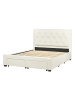 Beliani Doppelbett LIEVIN in Beige - (W) 165 x (H) 122 x (L) 217 cm