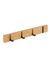 relaxdays Garderobenleiste in Natur/ Schwarz - (B)40 x (H)5,5 x (T)5 cm