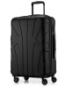 suitline 3er Kofferset Rollkoffer Hartschalen-Koffer Reisetrolleys TSA in Schwarz