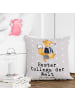 Mr. & Mrs. Panda 40 x 40 Kissen Fuchs Bester Kollege der Welt mi... in Grau Pastell