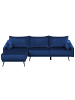 Beliani 3-Sitzer Sofa VARDE in Blau/Schwarz - (W) 245 x (H) 83 x (L) 162 cm
