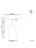 Beliani Beistelltisch CARTER in Grau/Gold - (W) 40 x (H) 55 x (L) 40 cm