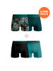 Muchachomalo 2er-Set: Boxershorts in Multicolor/Green/Black/Green