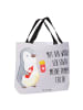Mr. & Mrs. Panda Shopper Tasche Pinguin Pommes mit Spruch in Grau Pastell
