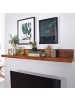 FineBuy Wandregal in Braun / Sheesham / 110x24x17