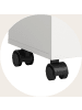 Inn.Furn Badmöbel-Set weiß Hochglanz 2-teilig 82 cm, Badkombination auf Rollen