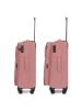 Redolz Essentials 12 THREE SET 4 Rollen Kofferset 3-teilig mit Dehnfalte rose